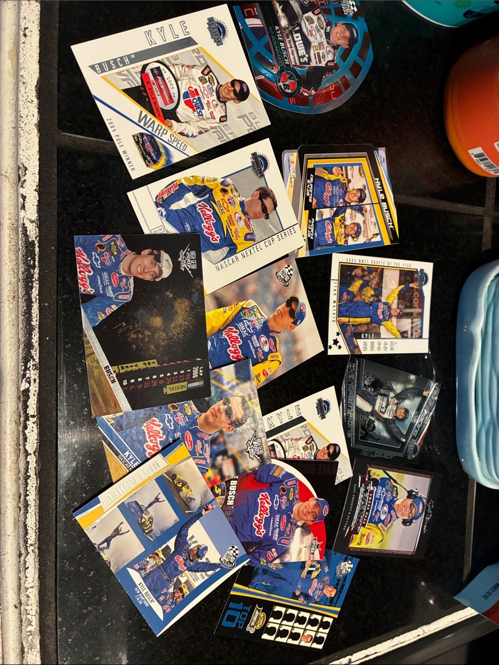 Kyle Busch NASCAR Trading Card Collection - Blue Racing Cards lot of 14